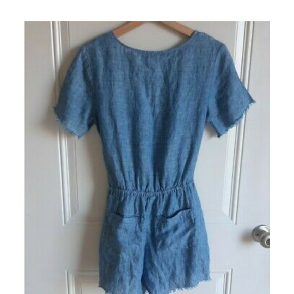 Sanctuary x Anthropology Blue Chambray Romper - Picture 6 of 14